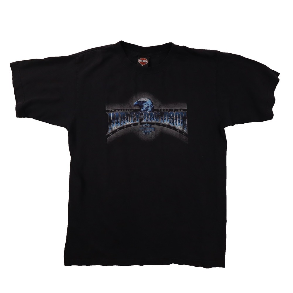 Harley Davidson Eagle Flame T Shirt Men's XL Barb's Philadelphia PA Vintage
